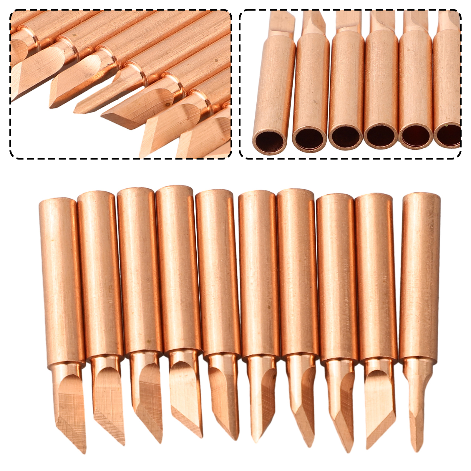 Diy Electronics Soldering Kit - 10pcs Soldering Iron Tip Versatile Copper