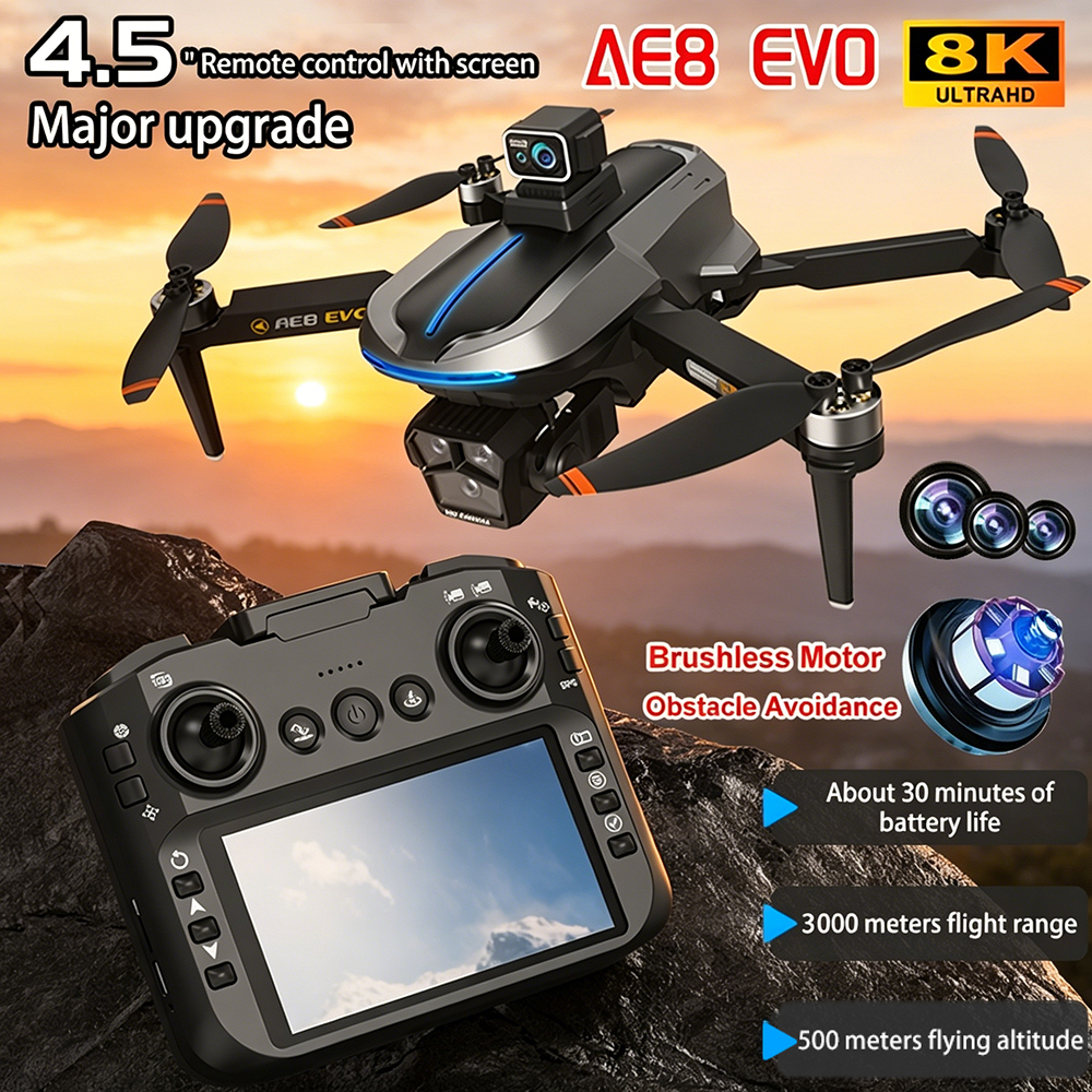 Diy Drone Electronics - AE8 EVO Drone 4K Professional 5G