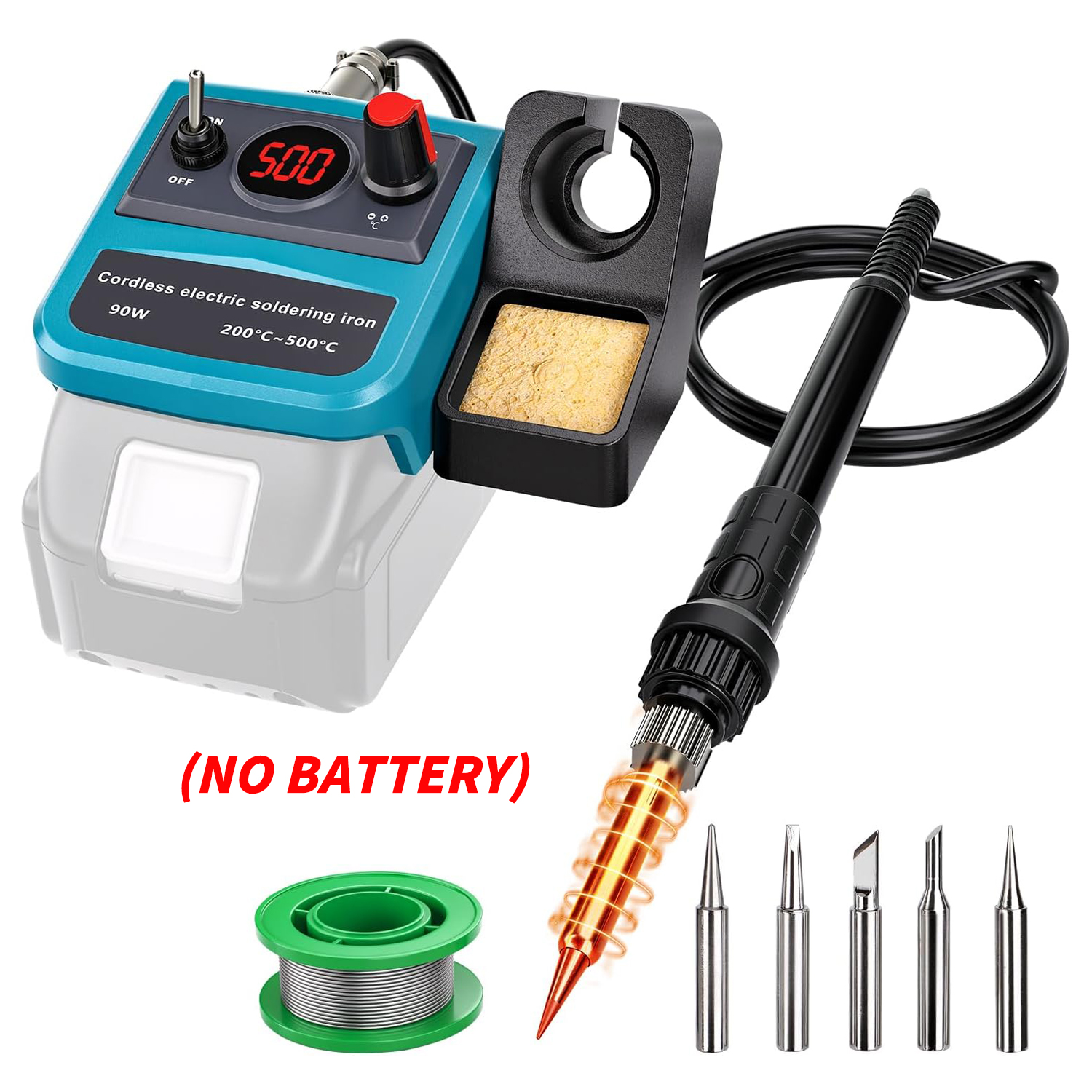 Diy Electronics Soldering Kit - 90W LED Digital Cordless Soldering Iron