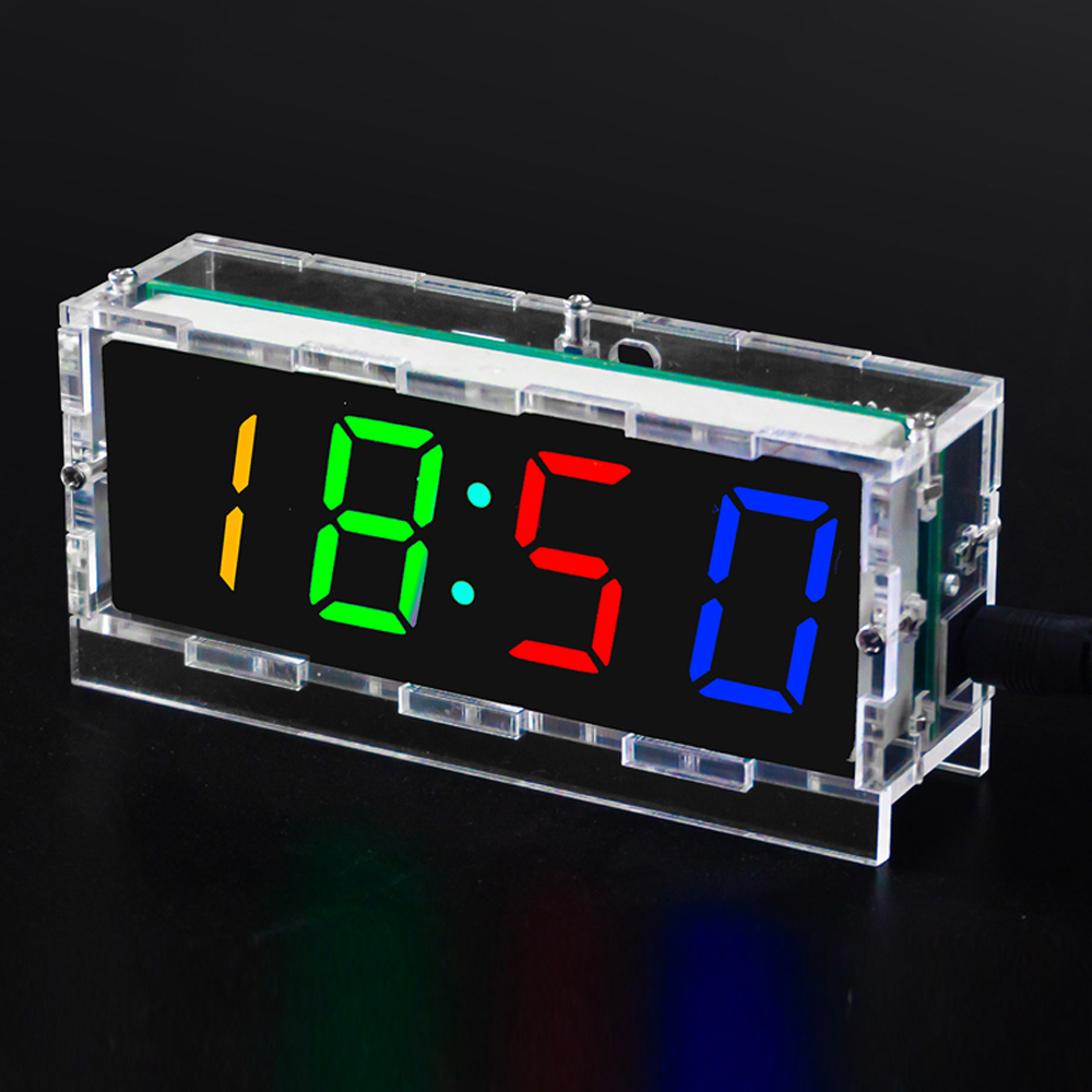 DIY Colorful Digital Clock Loo - Diy Electronics Game reseña y precio