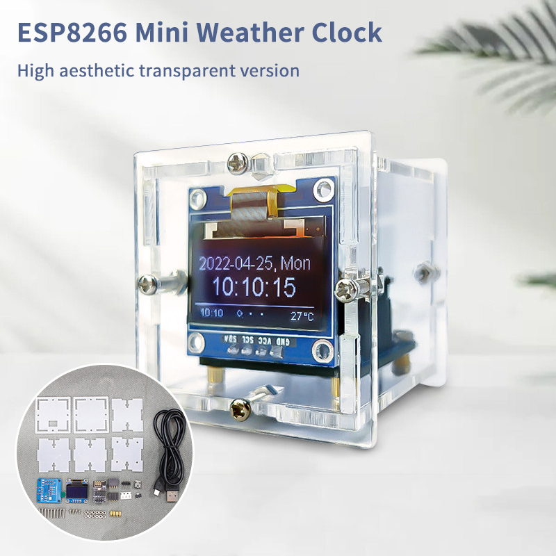 ESP8266 Mini Weather Clock Kit - Diy Electronics Soldering Kit reseña y precio