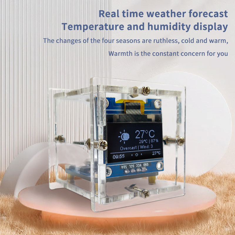 ESP8266 Mini Weather Clock Kit - Diy Electronics Soldering Kit reseña y precio