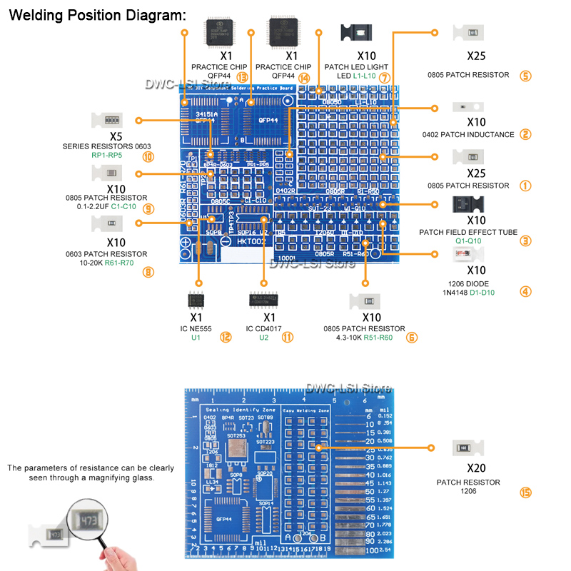 SMD Advanced Full Patch Weldin - Pcb Etching Kit reseña y precio
