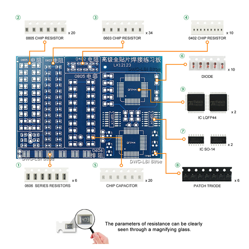 SMD Advanced Full Patch Weldin - Pcb Etching Kit reseña y precio