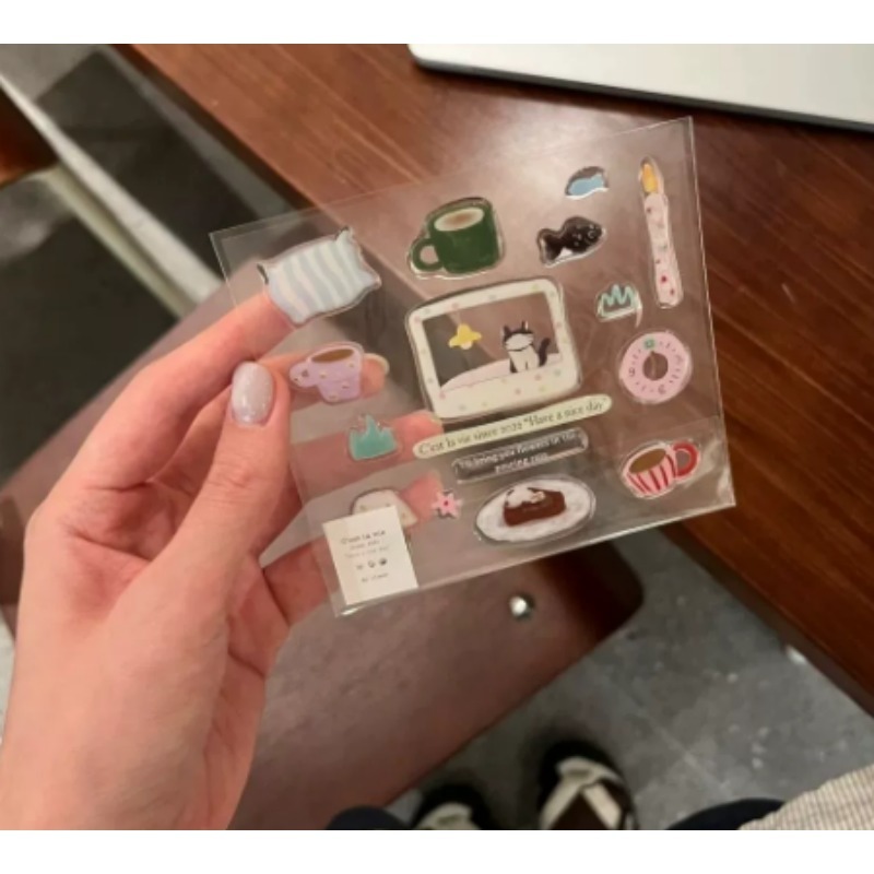 Cute Black Cat Clock Sticker S - Diy For Electronics reseña y precio