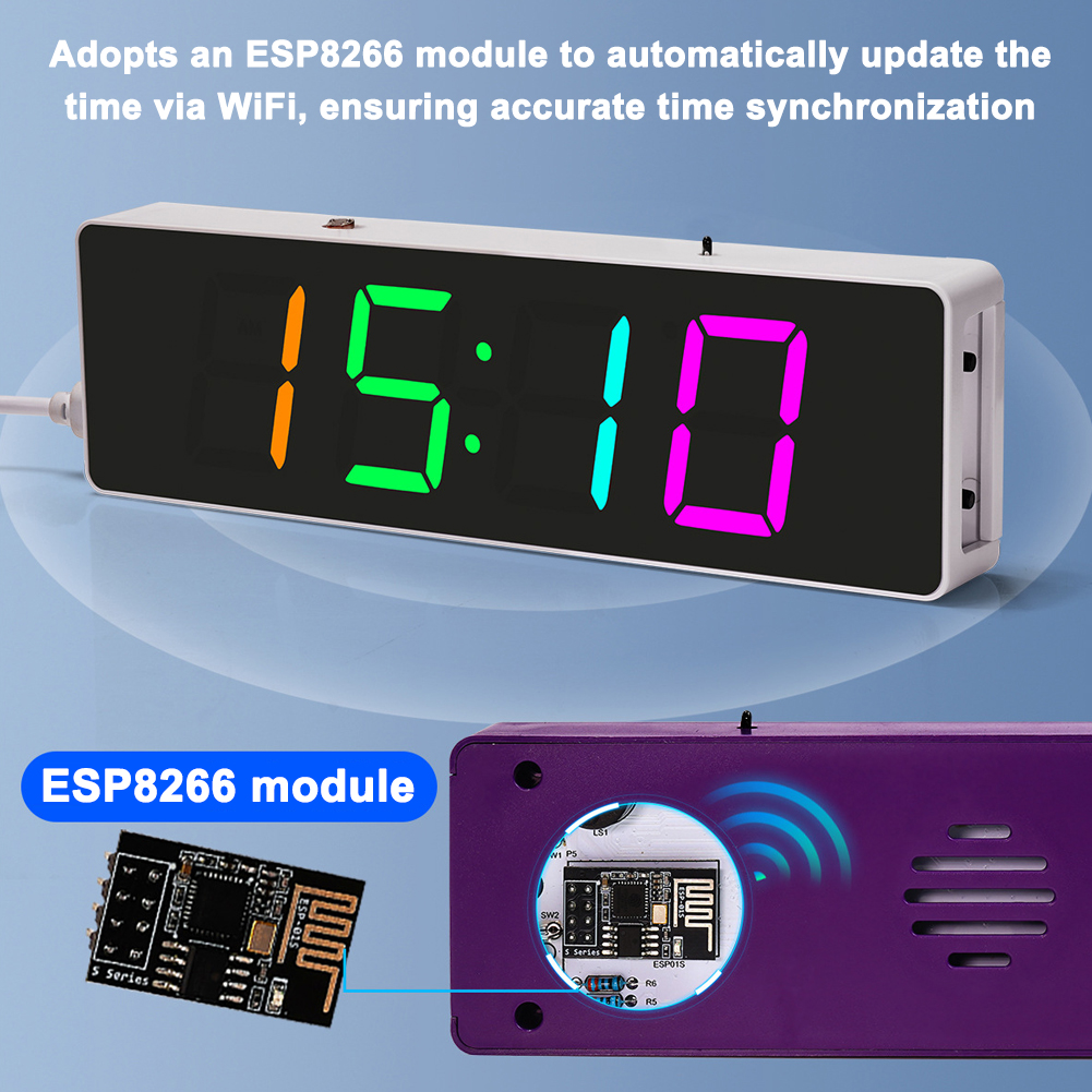 ESP8266 IoT Colorful WiFi Cloc - Diy Electronics For Beginners reseña y precio