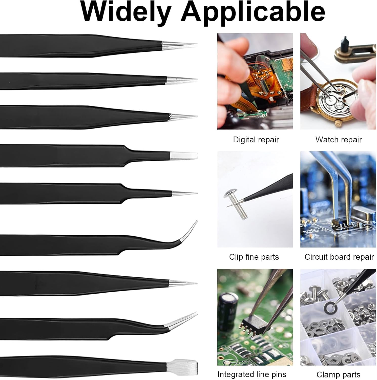 Precision Anti-static Tweezers - Diy Electronics Soldering Kit reseña y precio