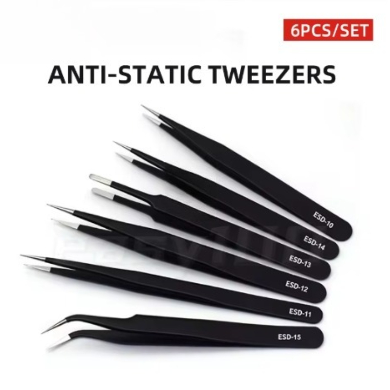 6pcs Precision Tweezers Set ES - Diy Electronics Soldering Kit reseña y precio