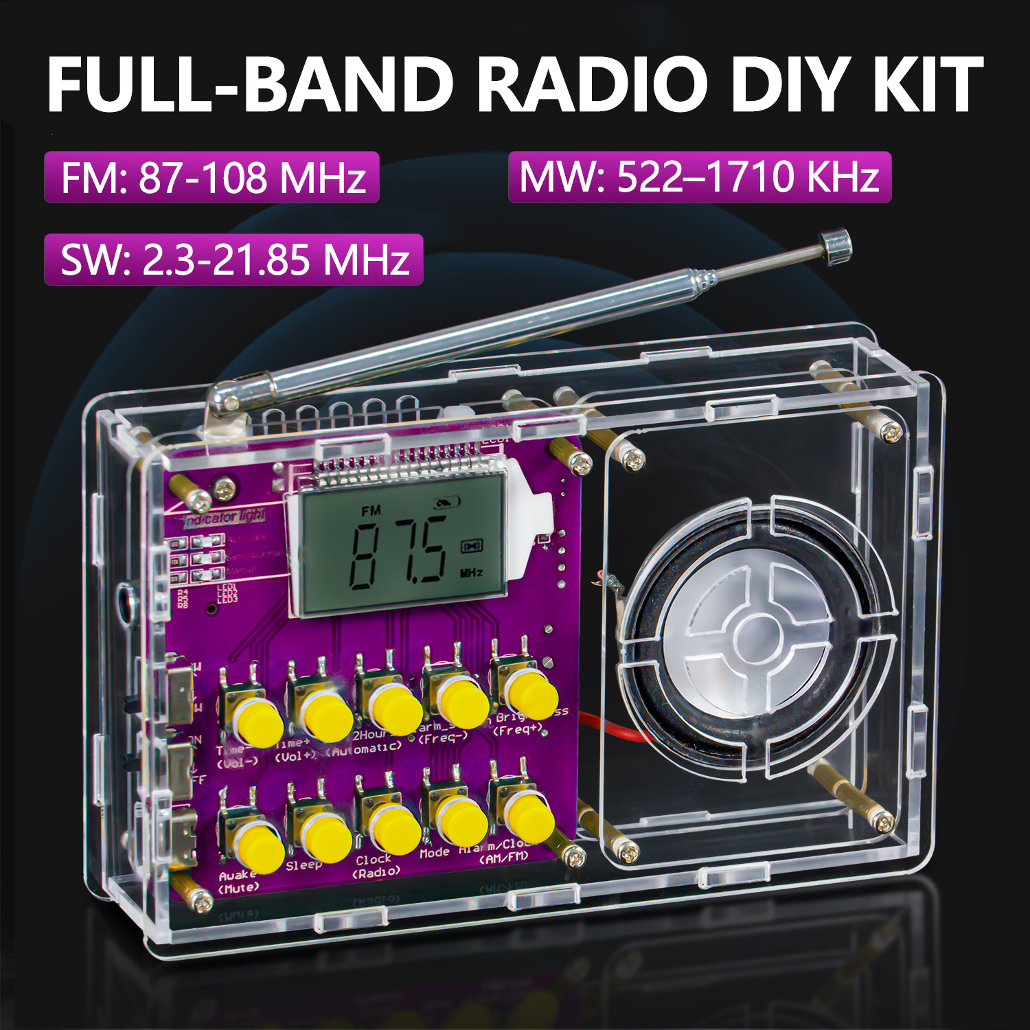 Full-band Radio DIY Kit FM/MW/ - Diy Electronics Game reseña y precio