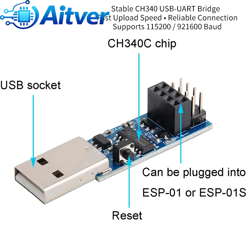 ESP01 Programmer Adapter USB t - Diy Electronics Game reseña y precio