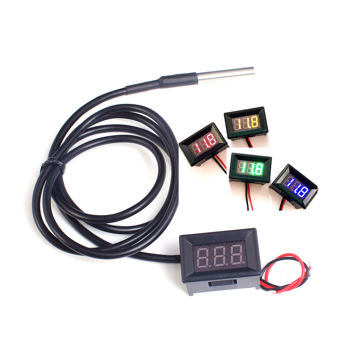 DC 12V 24V DS18b20 LED Digital - Ds18B20 Temperature Sensor reseña y precio