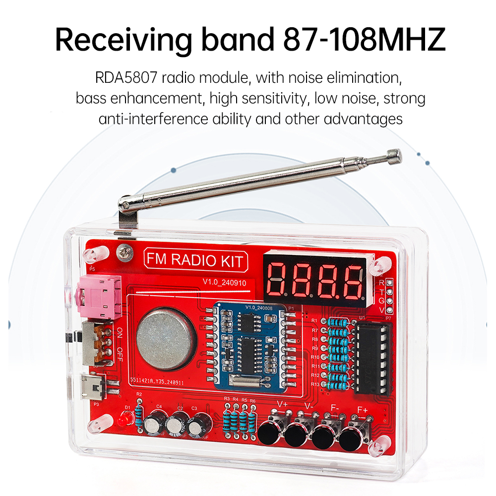  RDA5807 DIY FM Radio Electro - Diy Electronics Game reseña y precio