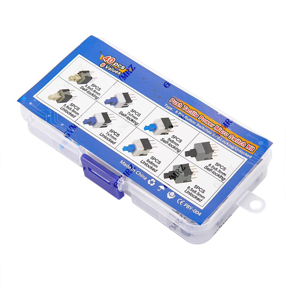 40PCS 8Values Push Tactile Mic - Diy Electronics For Beginners reseña y precio