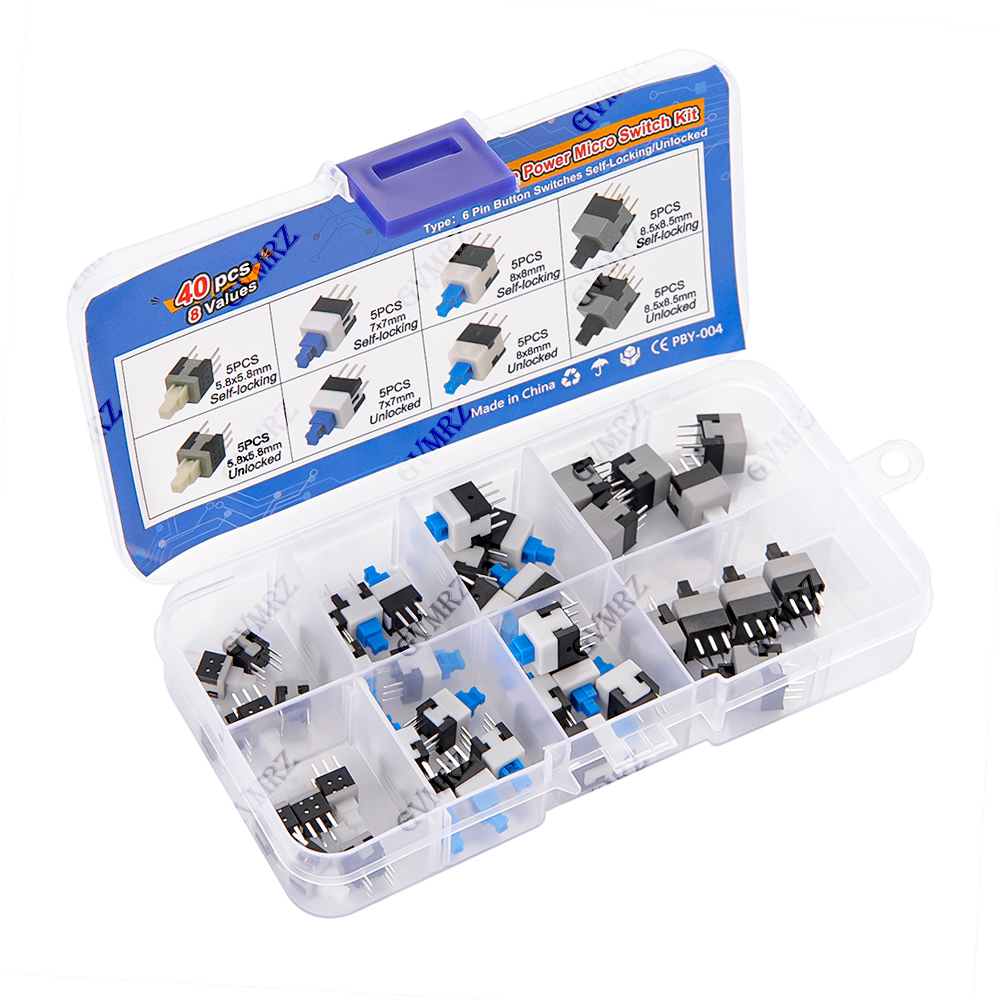 40PCS 8Values Push Tactile Mic - Diy Electronics For Beginners reseña y precio