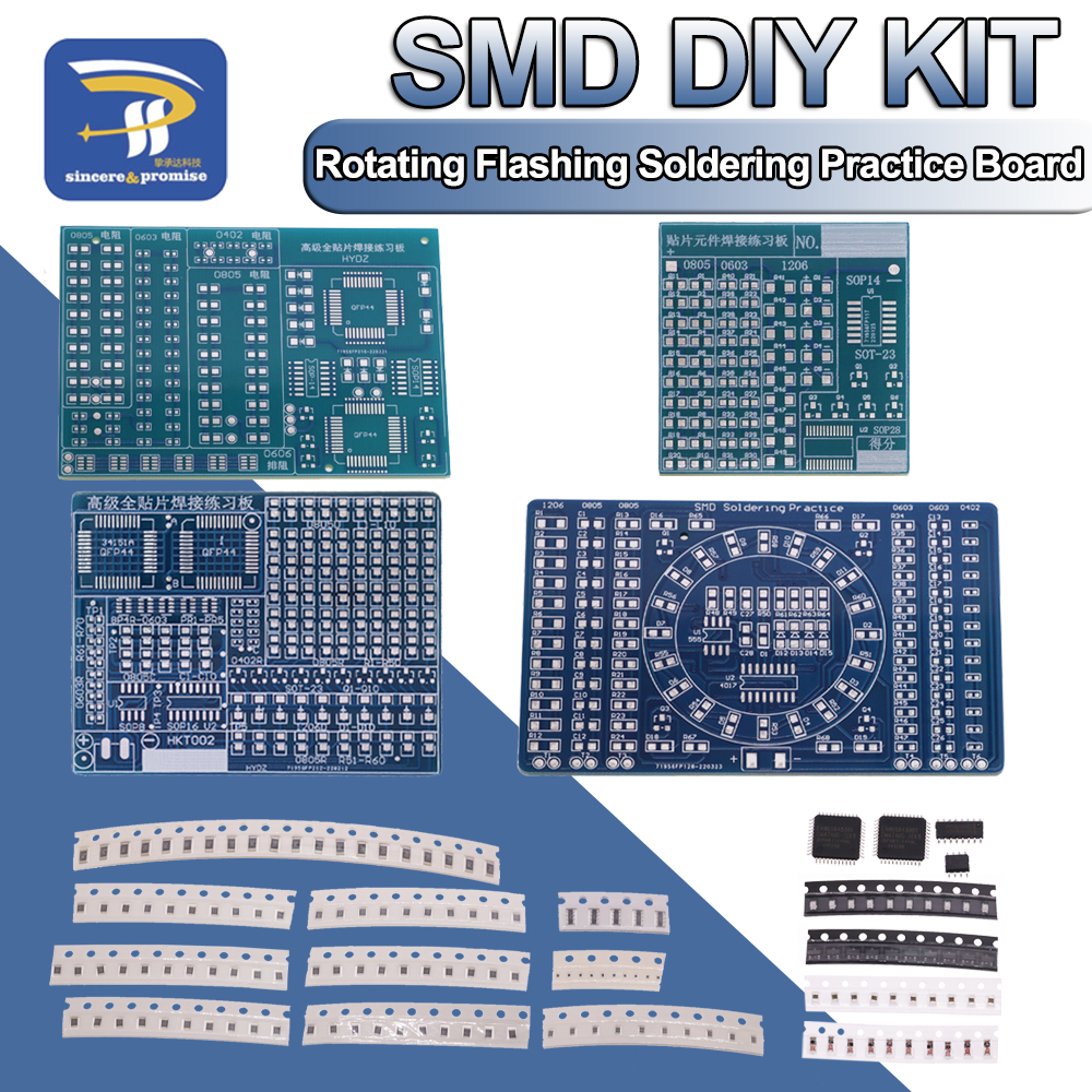 SMD NE555 CD4017 Rotating Flas - Diy Electronics Game reseña y precio