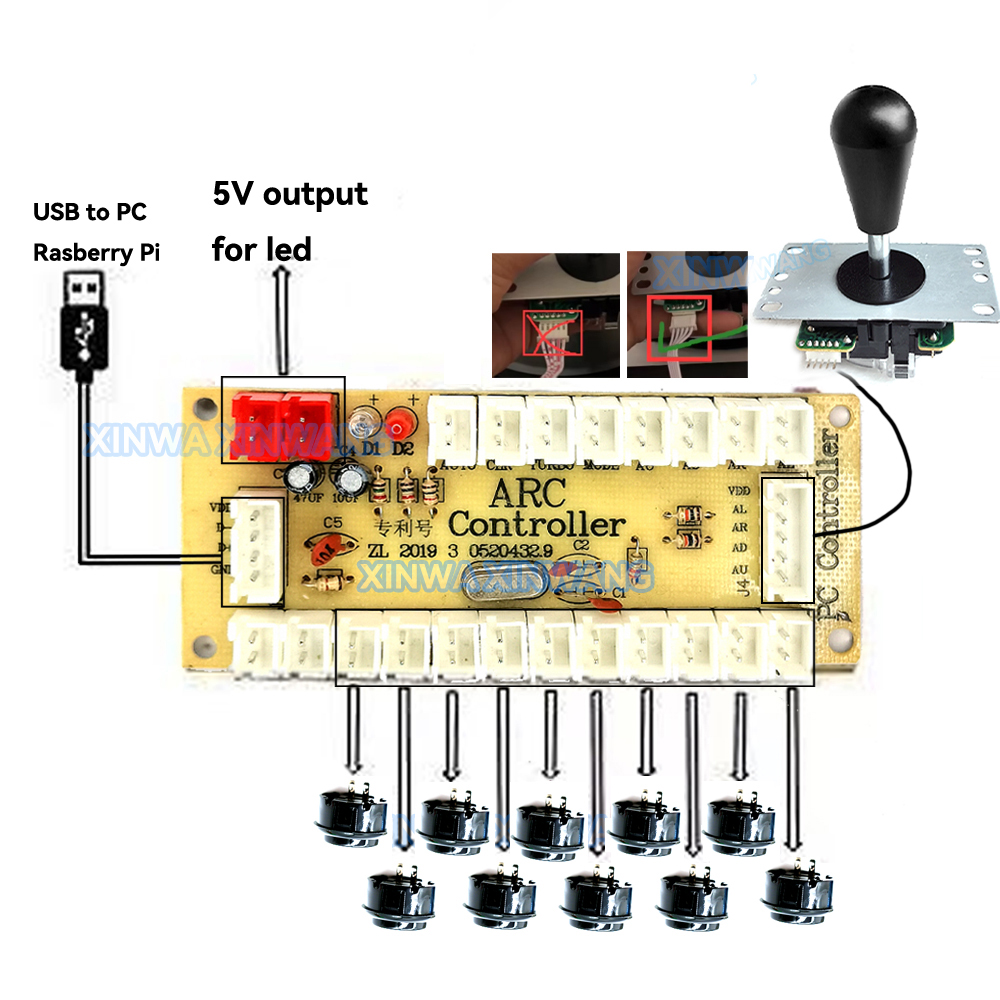 Arcade Joystick Copy SANWA Gam - Diy Electronics Game reseña y precio