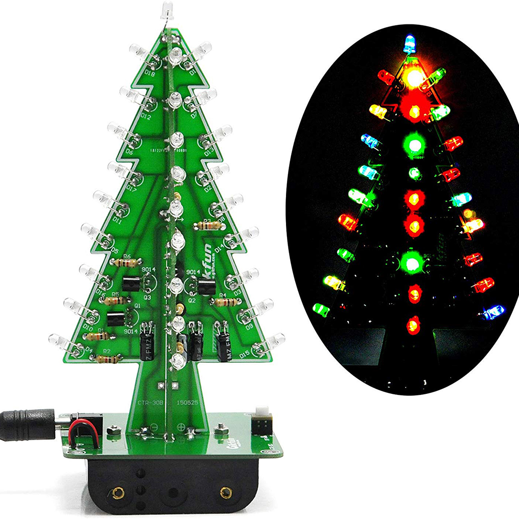 DIY Christmas Tree LED Flash K - Diy Electronics Soldering Kit reseña y precio