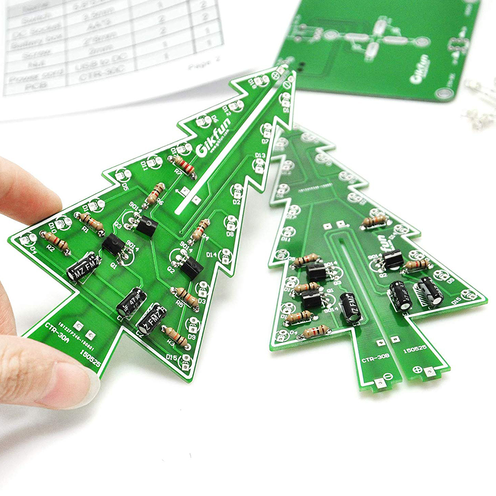DIY Christmas Tree LED Flash K - Diy Electronics Soldering Kit reseña y precio