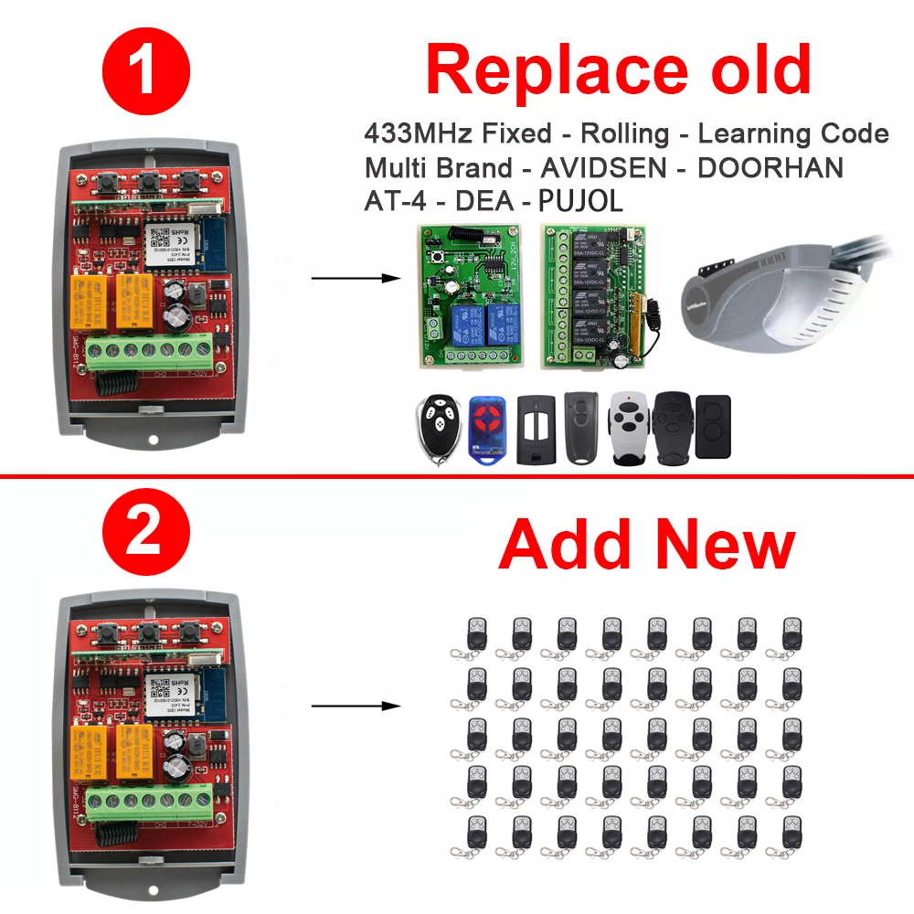 Tuya Auto Gate Control Opener  - Rf 433Mhz Module reseña y precio