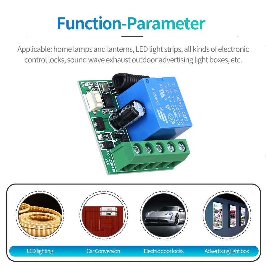 433MHz DIY Wireless Switch DC1 - Rf 433Mhz Module reseña y precio
