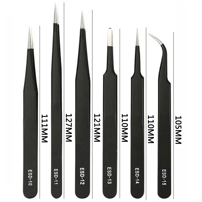 6PCS Precision Tweezers Set ES - Diy Electronics Soldering Kit reseña y precio