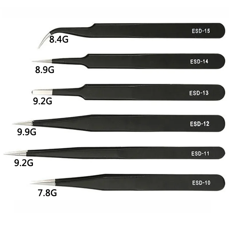 6PCS Precision Tweezers Set ES - Diy Electronics Soldering Kit reseña y precio