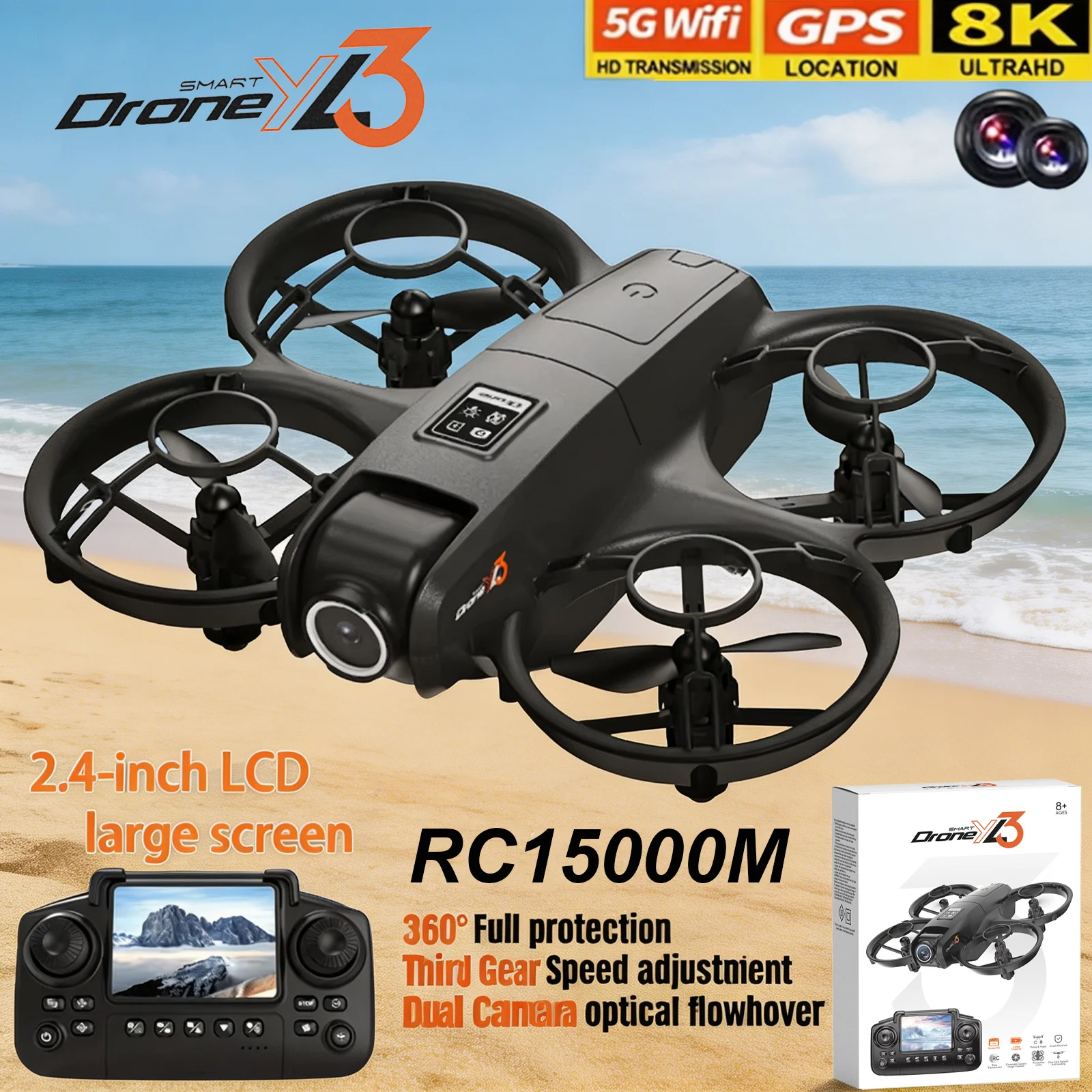New YL3 RC Drone 8K 1080P Wide - Diy Drone Electronics reseña y precio