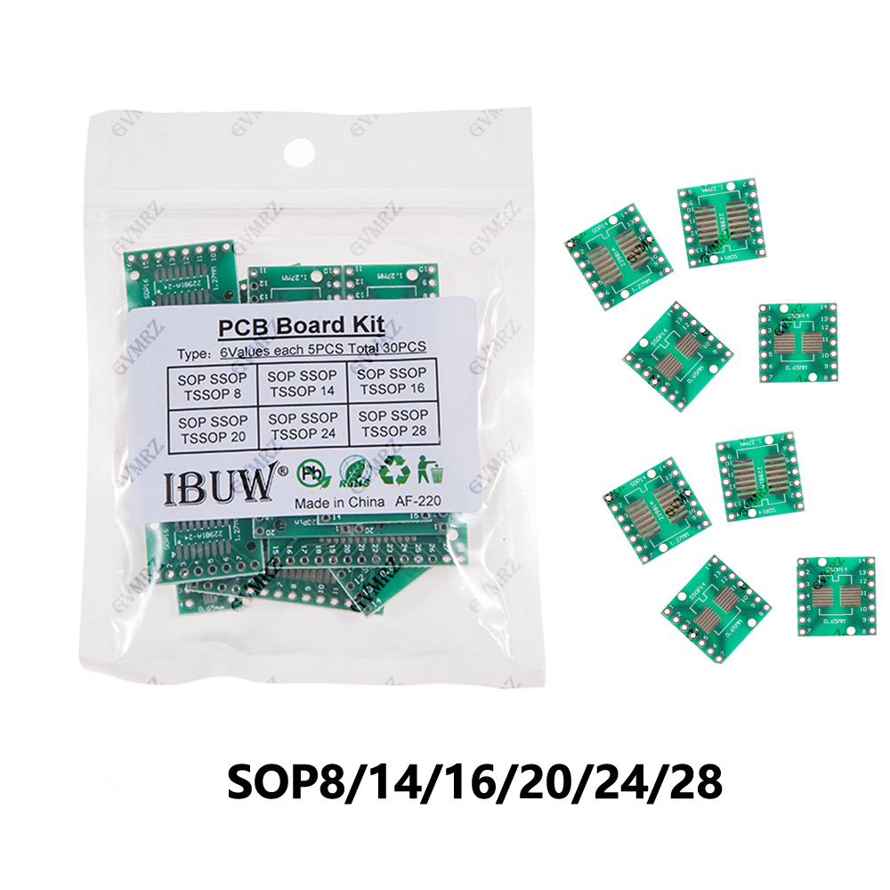 30PCS 6Values SOP SSOP TSSOP P - Pcb Etching Kit reseña y precio