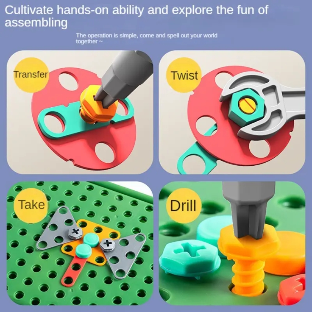 450Pcs Kids STEM Drill Set Cre - Diy Electronics For Beginners reseña y precio