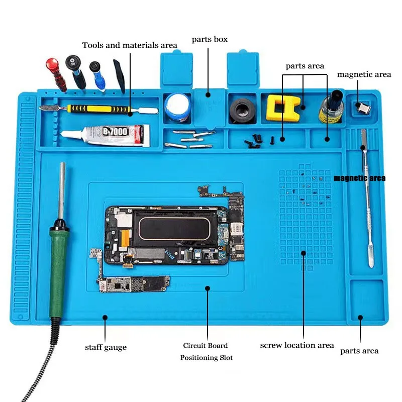 Anti-Static Silicone Soldering - Diy Electronics Workstation reseña y precio