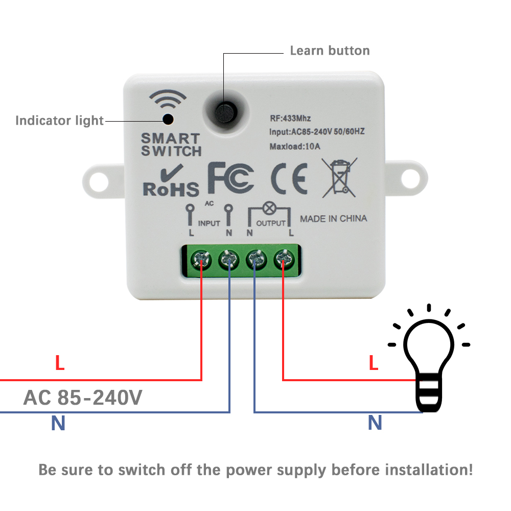 220V 1CH Wireless Remote Contr - Rf 433Mhz Module reseña y precio
