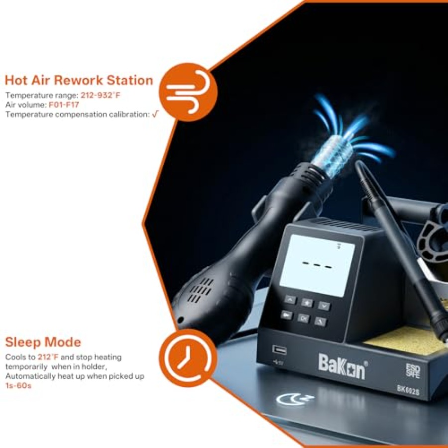 BK602S 2 in1 Soldering Iron Ho - Diy Electronics Workstation reseña y precio