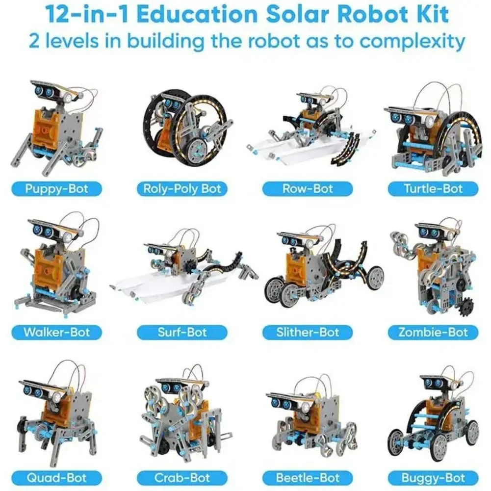 13 in 1 Solar Powered Robot Sc - Diy Electronics Game reseña y precio