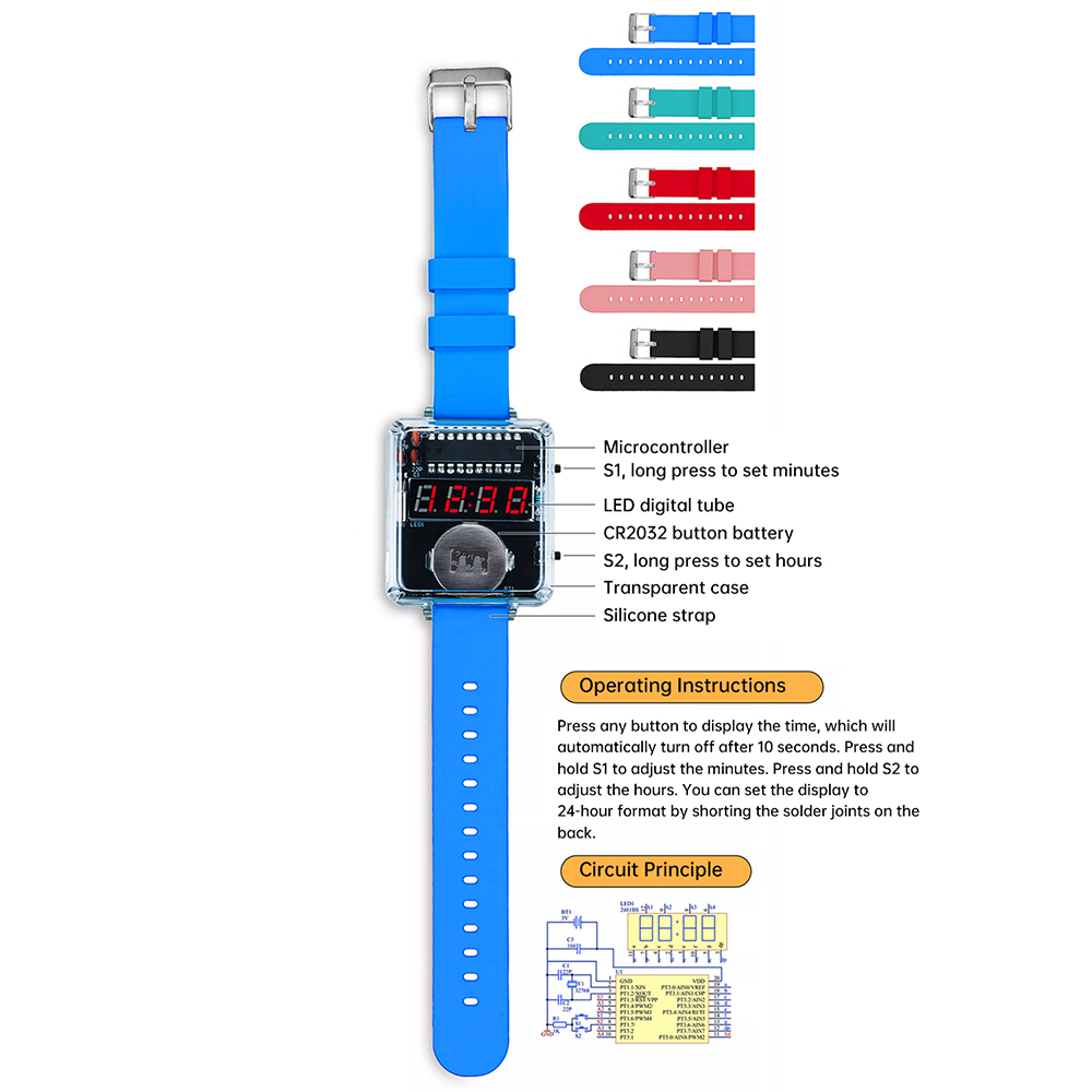 DIY Electronic Watch Kit 0.28' - Diy Electronics Game reseña y precio