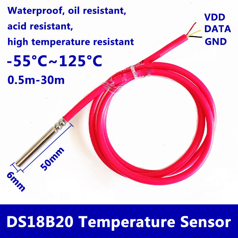 DS18B20 Waterproof Digital Tem - Ds18B20 Temperature Sensor reseña y precio