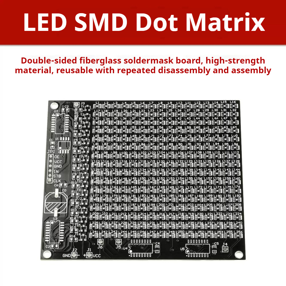 64/256 LED SMD Dot Matrix Adve - Diy Electronics Soldering Kit reseña y precio